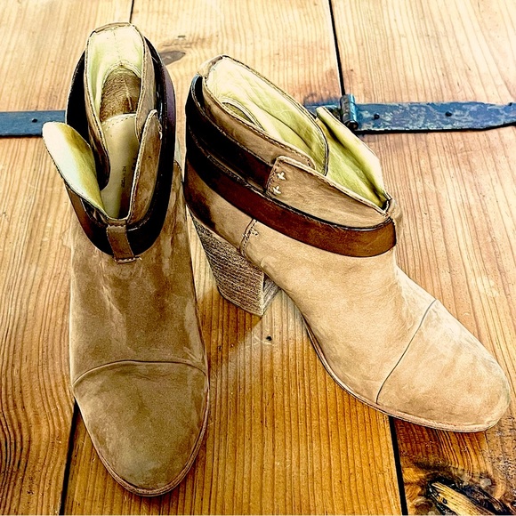 Rag & Bone HARROW Ankle Boots Size 7 
Cognac Luxe Suede Boho Chic Southwestern - Picture 4 of 9